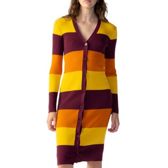 Sanctuary Striped Longline Cardigan Dress NWT - Picture 1 of 5
